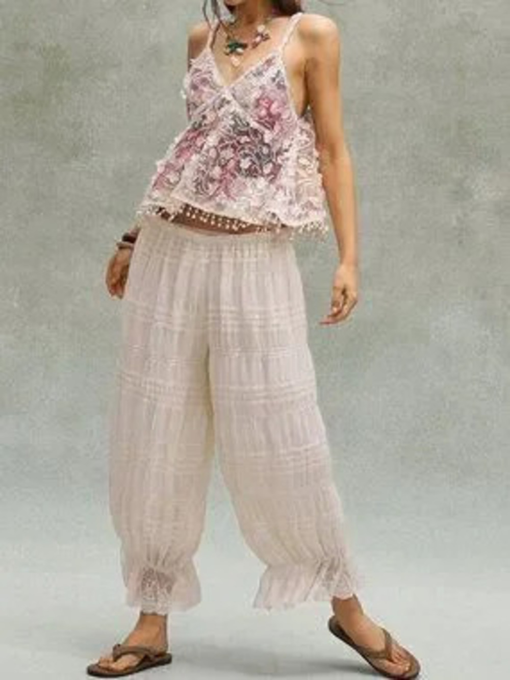ZARA Multicolor Boho Women's Casual Vacation Beaded Camisole For